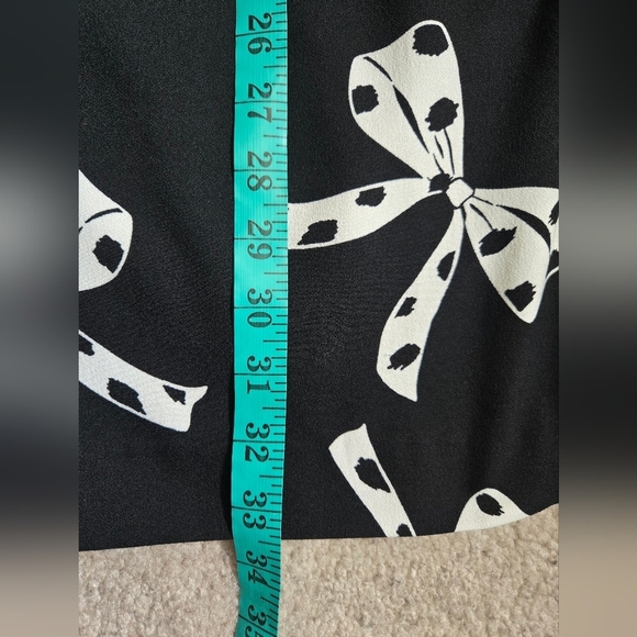 Banana Republic Factory Black And White Bow Dress 3/4 Bell Sleeve. Size 0 - Picture 13 of 13